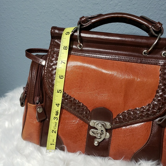 VINTAGE Handbag Shoulder Brown - Picture 7 of 8